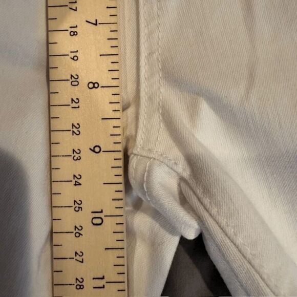 NWT Judy Blue Mid Rise Skinny Fit Raw Hem White Denim Jeans Size 9 / 29 - Picture 13 of 16